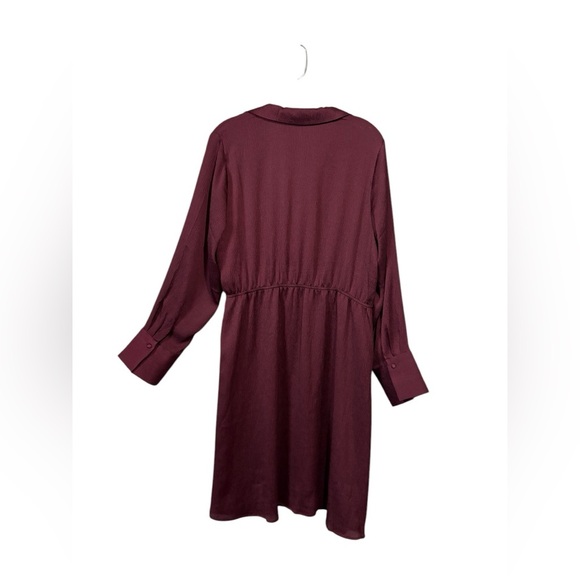 NWOT, Addition Elle, Plus Size Burgundy Wrap Dress, 16W - Picture 7 of 8